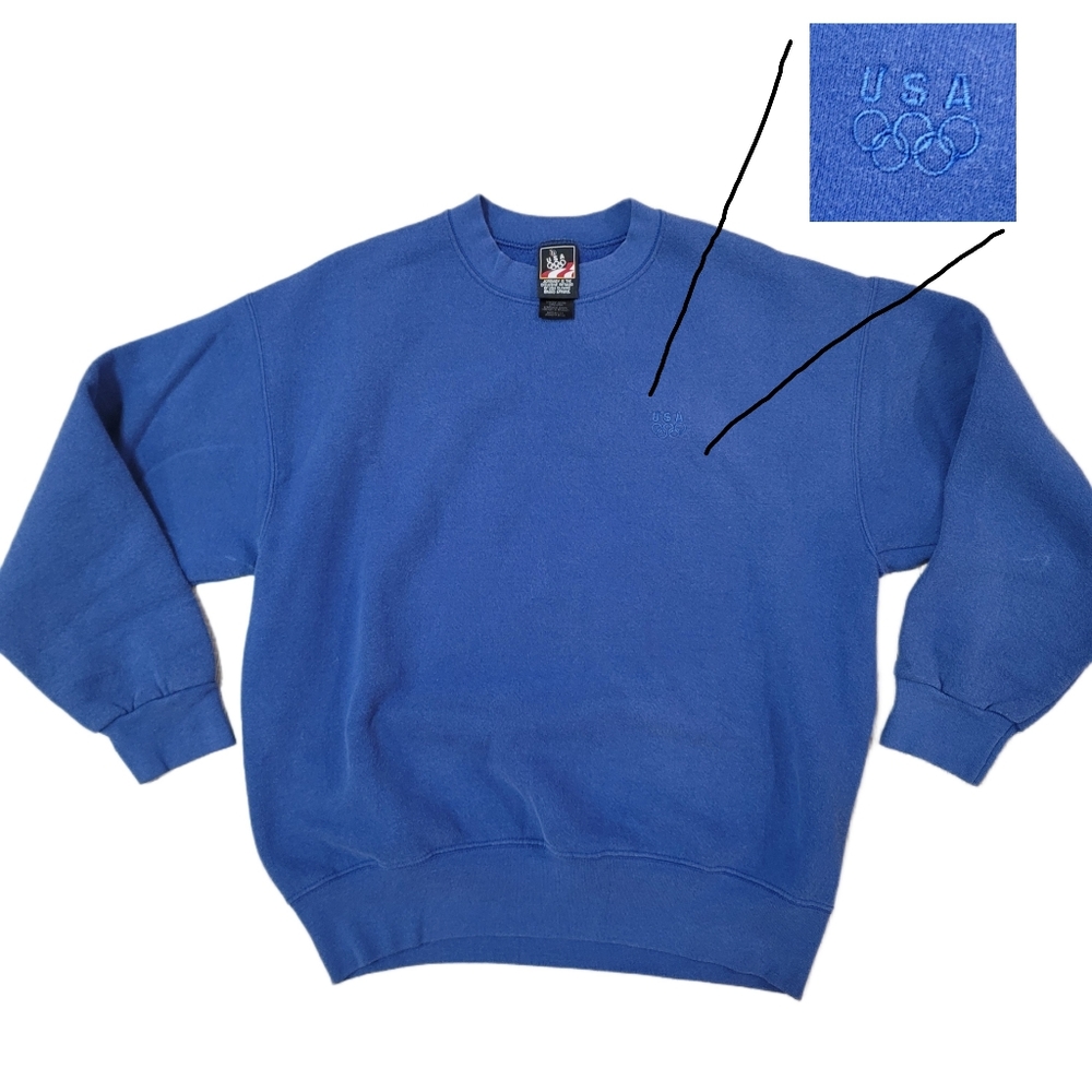USA Olympics vintage sweatshirt size large blue